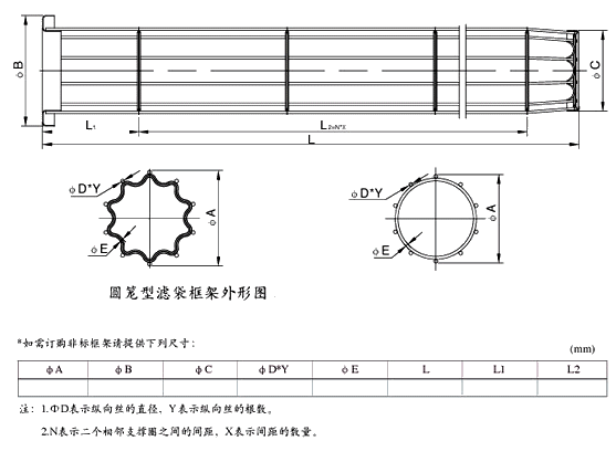 除尘框架外形图