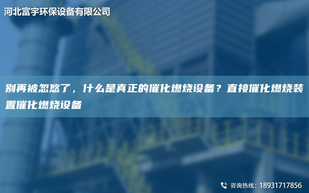 别再被忽悠了，什么是真正的催化燃烧设备？直接催化燃烧装置催化燃烧设备