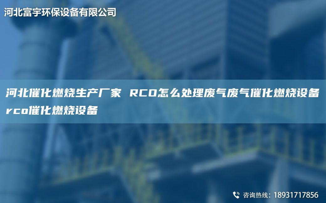 河北催化燃烧生产厂家 RCO怎么处理废气废气催化燃烧设备rco催化燃烧设备