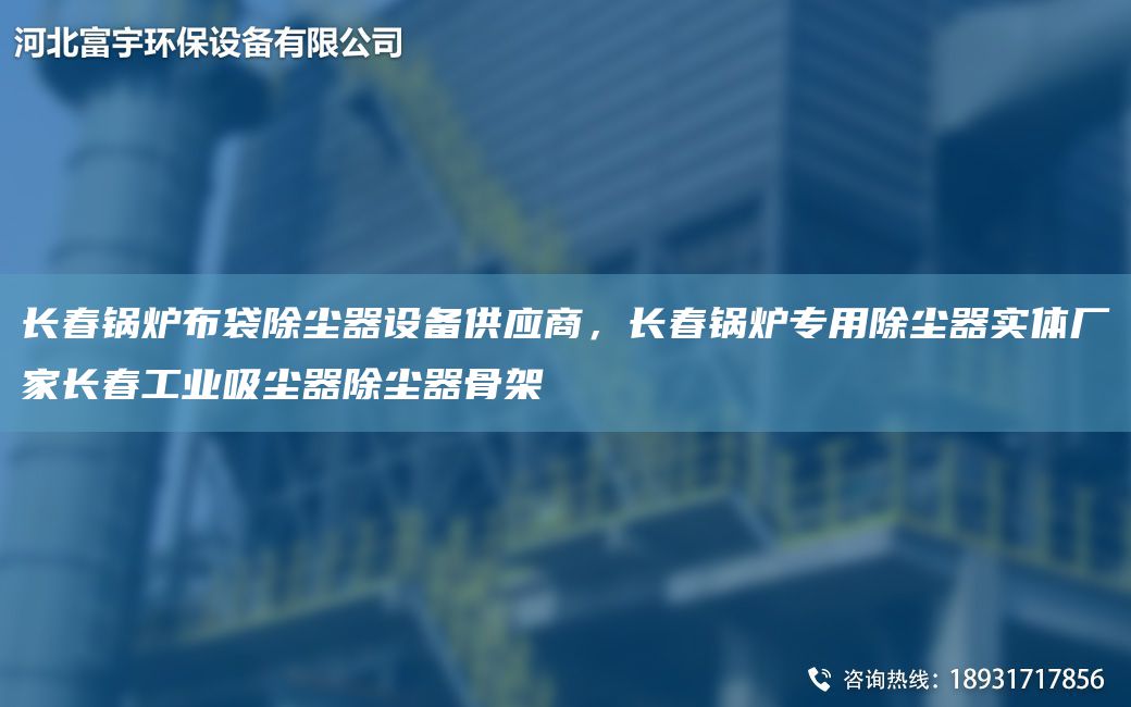 长春锅炉布袋除尘器设备供应商，长春锅炉专用除尘器实体厂家长春工业吸尘器除尘器骨架