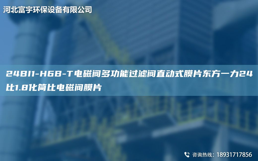 24BI1-H6B-T电磁阀多功能过滤阀直动式膜片东方一力24比1.8化简比电磁阀膜片