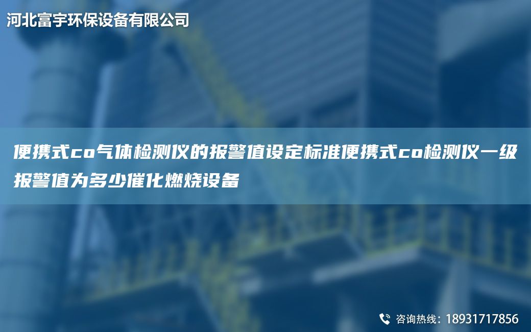 便携式co气体检测仪的报警值设定标准便携式co检测仪一级报警值为多少催化燃烧设备