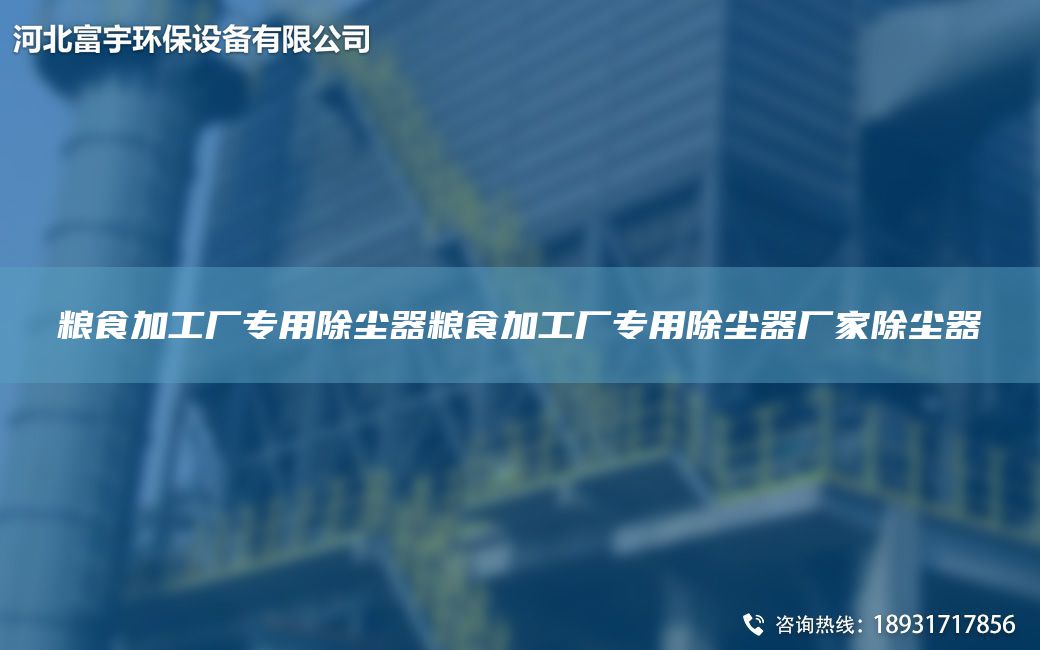 粮食加工厂专用除尘器粮食加工厂专用除尘器厂家除尘器