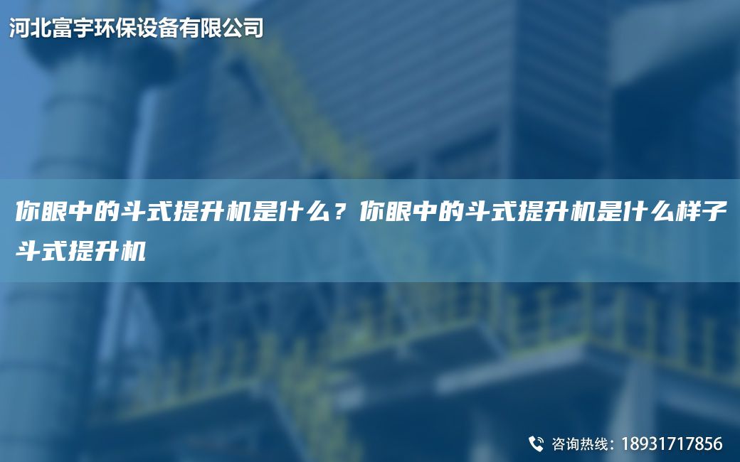 你眼中的斗式提升机是什么？你眼中的斗式提升机是什么样子斗式提升机