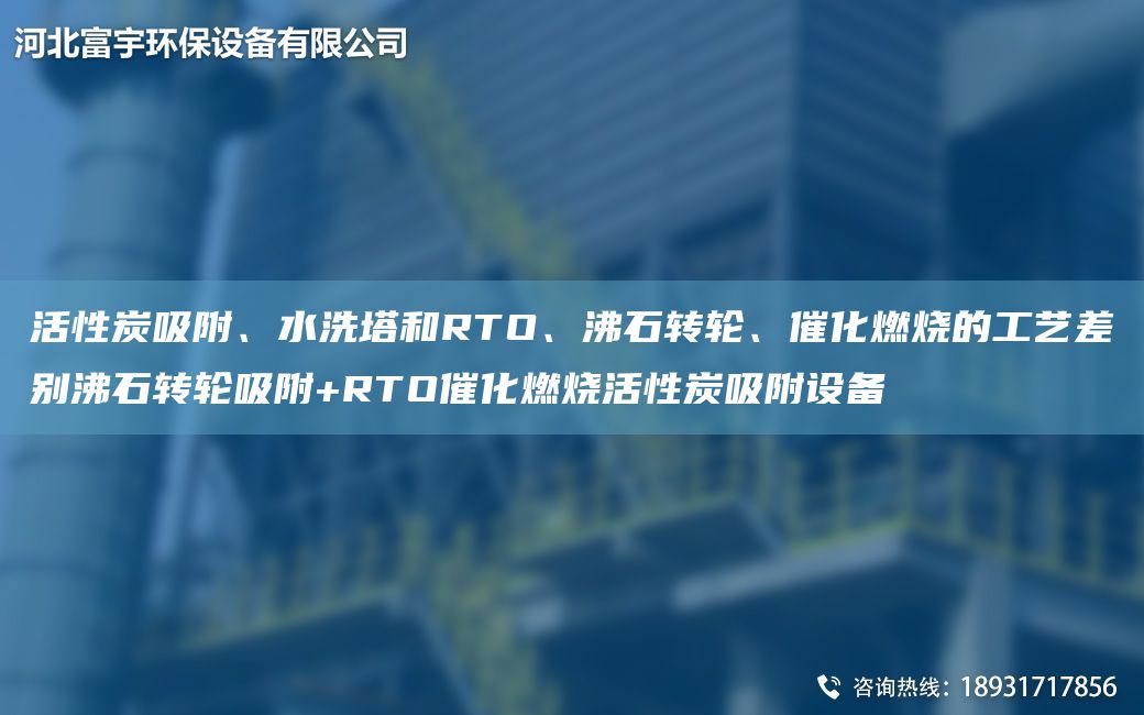 活性炭吸附、水洗塔和RTO、沸石转轮、催化燃烧的工艺差别沸石转轮吸附+RTO催化燃烧活性炭吸附设备