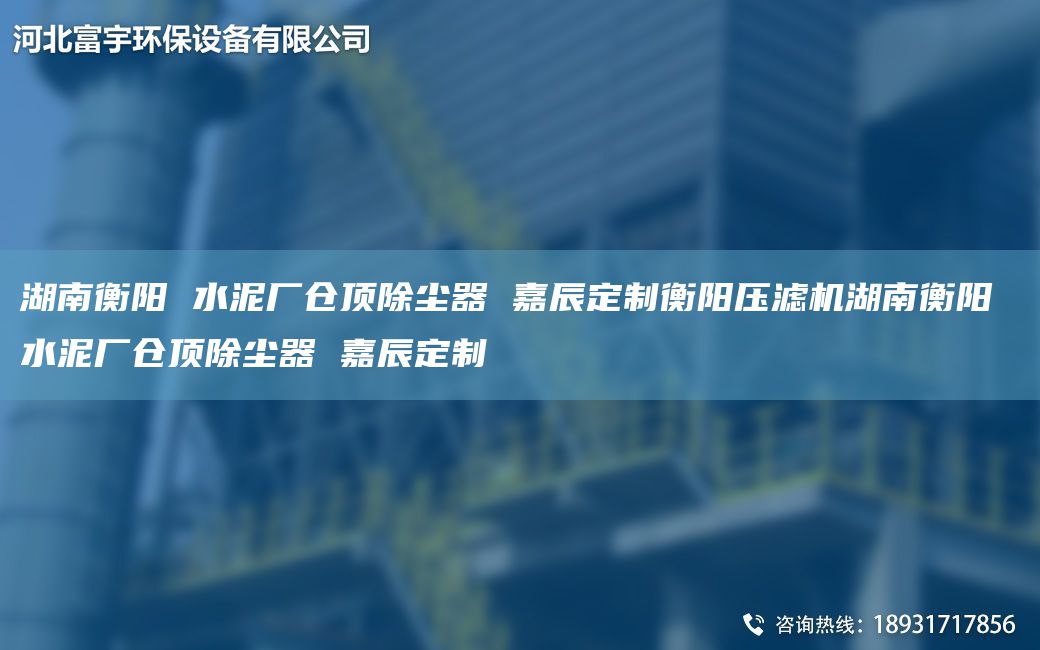 湖南衡阳 水泥厂仓顶除尘器 富宇定制衡阳压滤机湖南衡阳 水泥厂仓顶除尘器 富宇定制