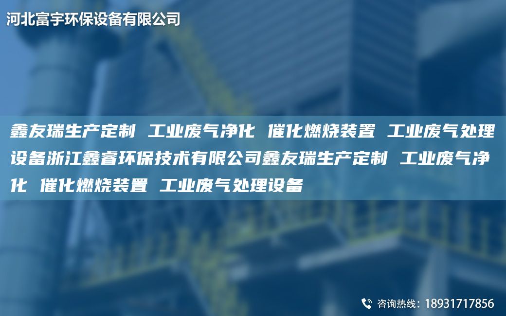 富宇生产定制 工业废气净化 催化燃烧装置 工业废气处理设备浙江鑫睿环保技术有限公司富宇生产定制 工业废气净化 催化燃烧装置 工业废气处理设备