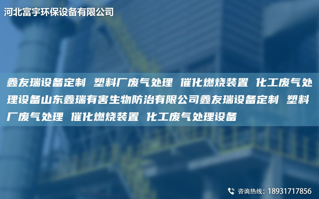 富宇设备定制 塑料厂废气处理 催化燃烧装置 化工废气处理设备山东鑫瑞有害生物防治有限公司富宇设备定制 塑料厂废气处理 催化燃烧装置 化工废气处理设备