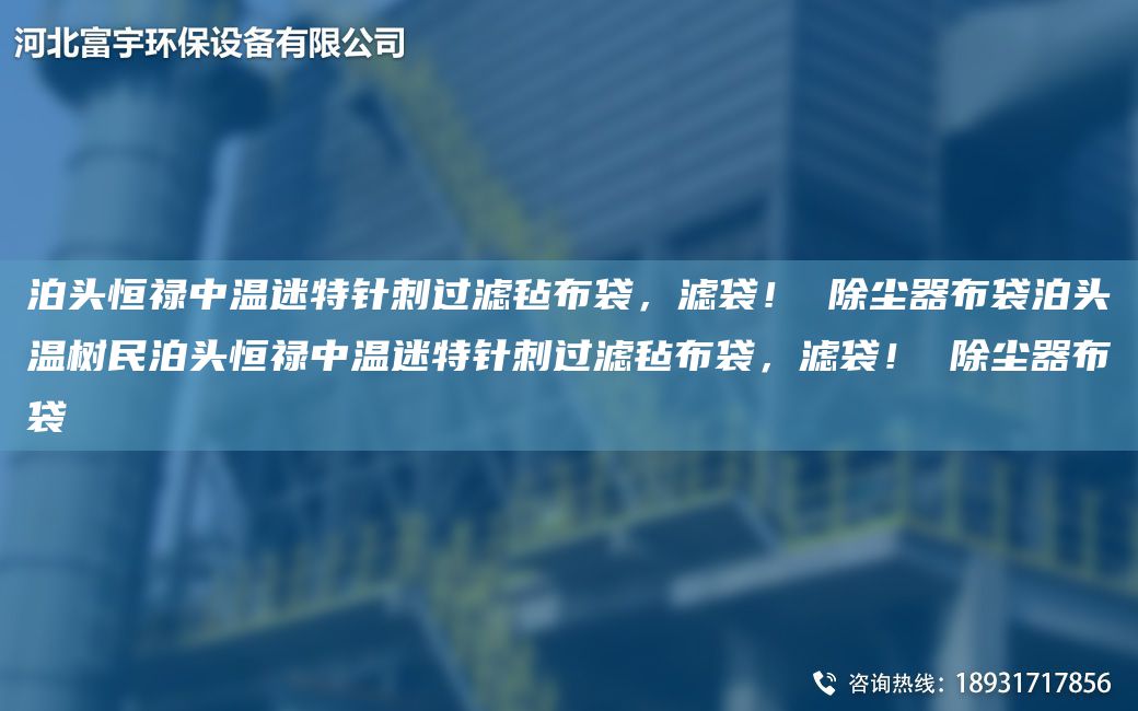 泊头恒禄中温迷特针刺过滤毡布袋，滤袋！ 除尘器布袋泊头温树民泊头恒禄中温迷特针刺过滤毡布袋，滤袋！ 除尘器布袋