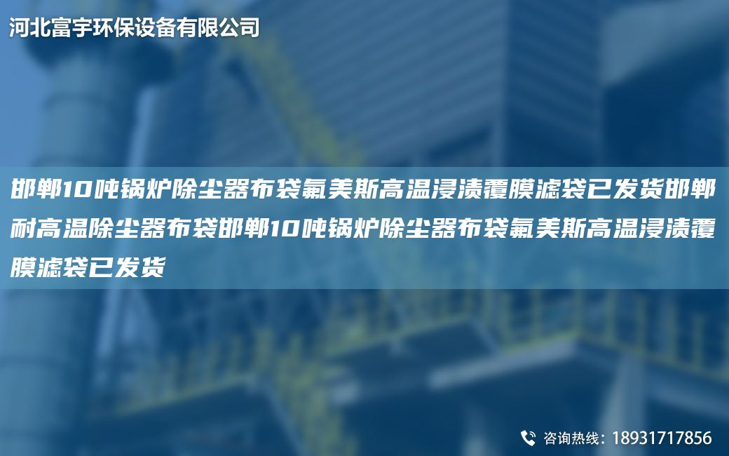 邯郸10吨锅炉除尘器布袋氟美斯高温浸渍覆膜滤袋已发货邯郸耐高温除尘器布袋邯郸10吨锅炉除尘器布袋氟美斯高温浸渍覆膜滤袋已发货