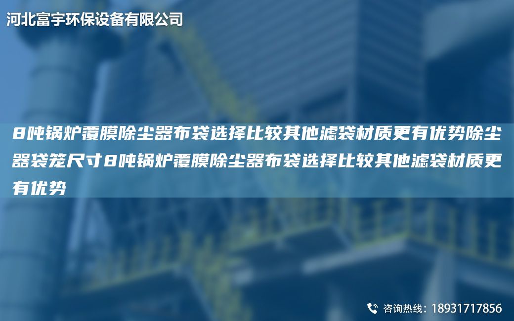 8吨锅炉覆膜除尘器布袋选择比较其他滤袋材质更有优势除尘器袋笼尺寸8吨锅炉覆膜除尘器布袋选择比较其他滤袋材质更有优势