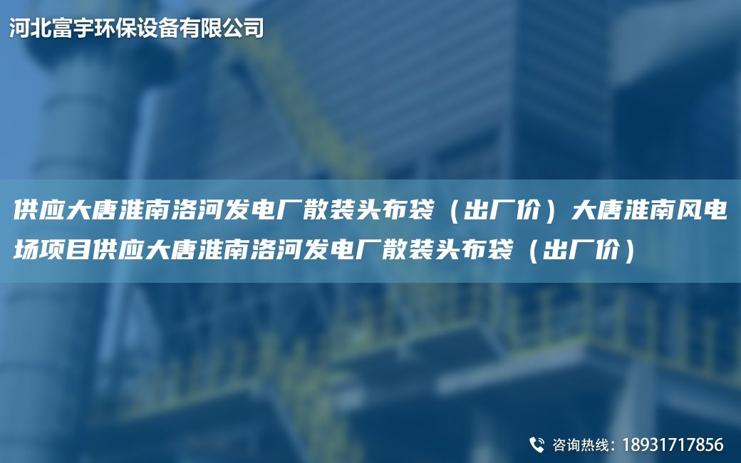 供应大唐淮南洛河发电厂散装头布袋（出厂价）大唐淮南风电场项目供应大唐淮南洛河发电厂散装头布袋（出厂价）