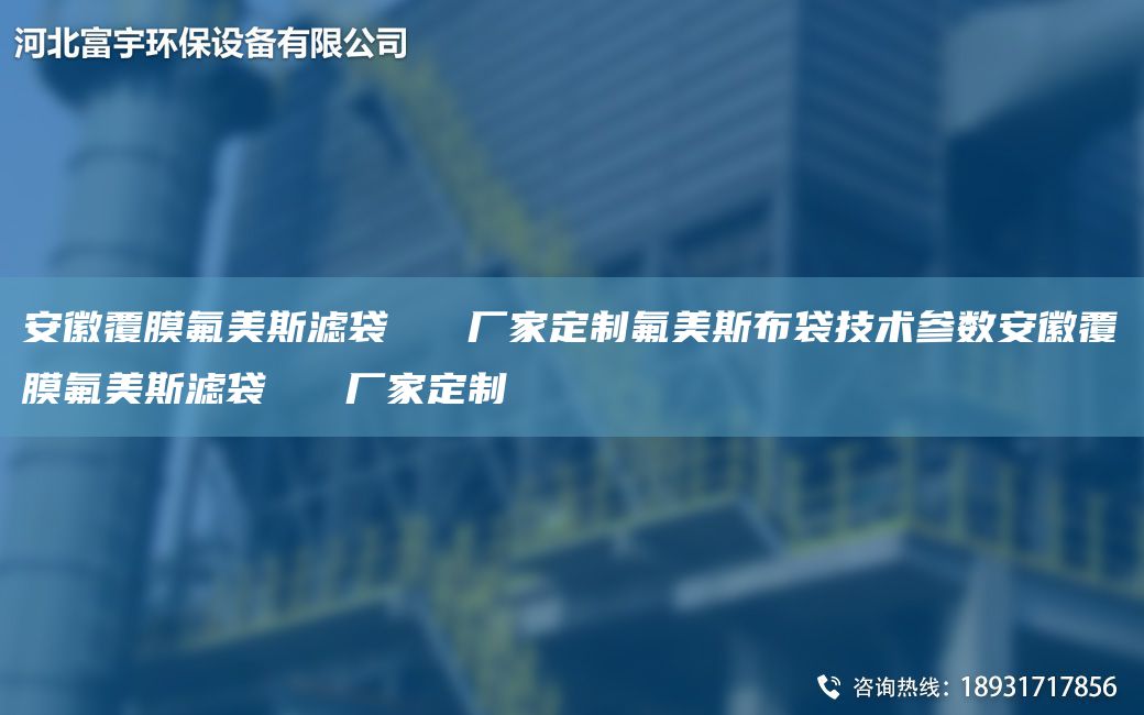 安徽覆膜氟美斯滤袋   厂家定制氟美斯布袋技术参数安徽覆膜氟美斯滤袋   厂家定制