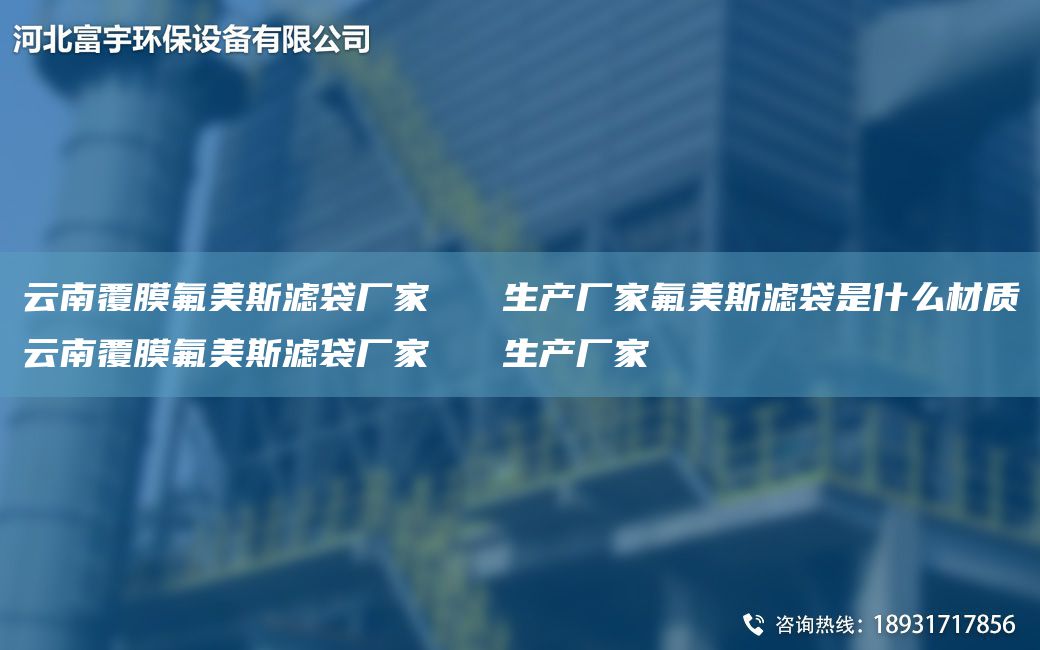 云南覆膜氟美斯滤袋厂家   生产厂家氟美斯滤袋是什么材质云南覆膜氟美斯滤袋厂家   生产厂家