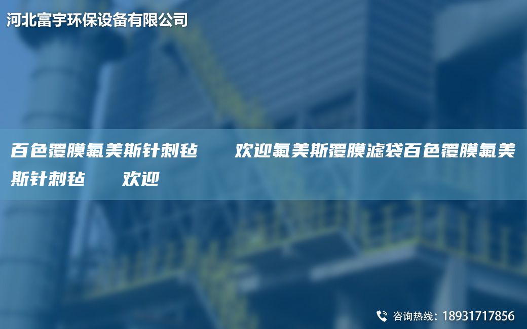 百色覆膜氟美斯针刺毡   欢迎氟美斯覆膜滤袋百色覆膜氟美斯针刺毡   欢迎