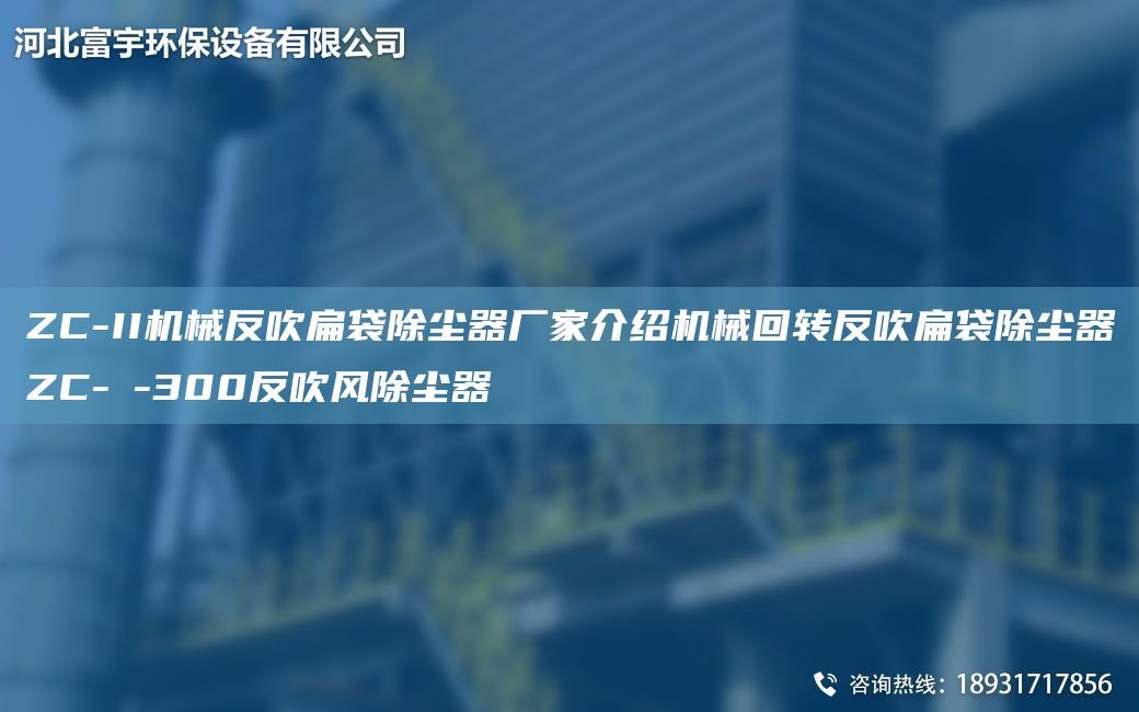 ZC-II机械反吹扁袋除尘器厂家介绍机械回转反吹扁袋除尘器ZC-Ⅲ-300反吹风除尘器