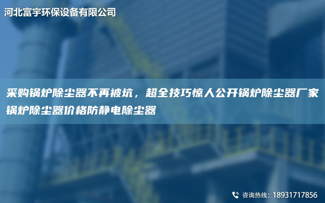 采购锅炉除尘器不再被坑，CA全技巧惊人公开锅炉除尘器厂家锅炉除尘器价格防静电除尘器