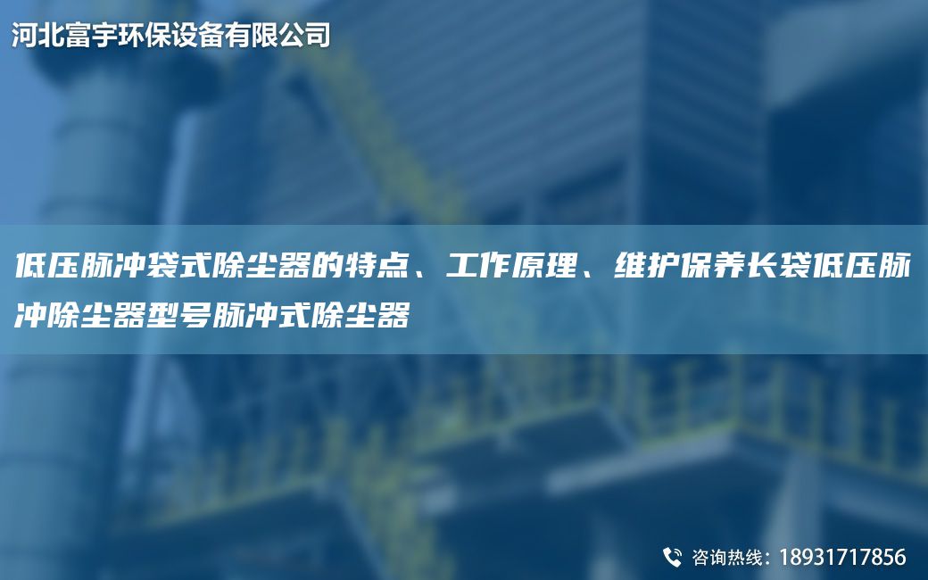 低压脉冲袋式除尘器的特点、工作原理、维护保养长袋低压脉冲除尘器型号脉冲式除尘器