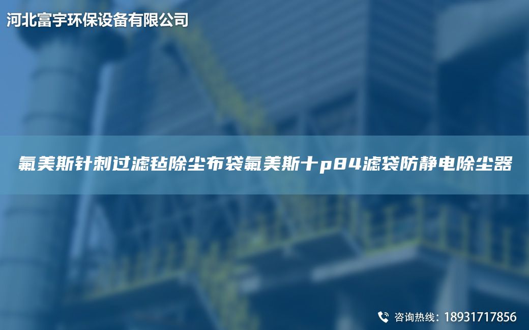 氟美斯针刺过滤毡除尘布袋氟美斯十p84滤袋防静电除尘器