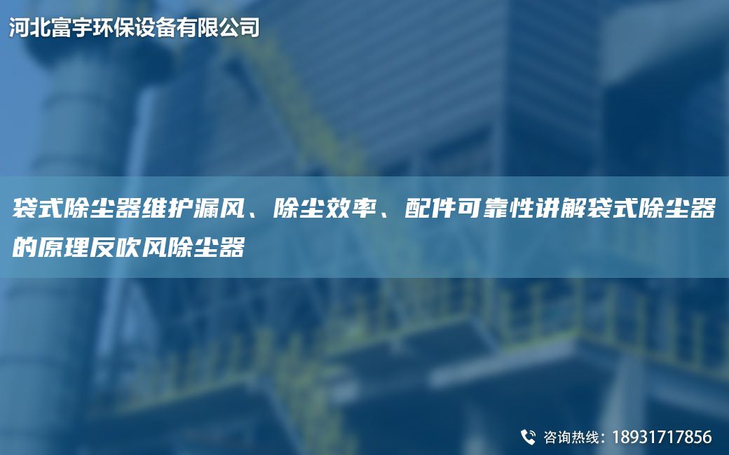 袋式除尘器维护漏风、除尘效率、配件可靠性讲解袋式除尘器的原理反吹风除尘器