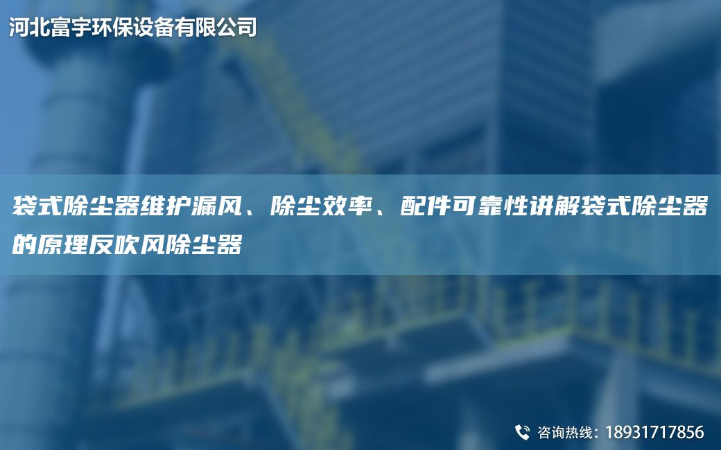 袋式除尘器维护漏风、除尘效率、配件可靠性讲解袋式除尘器的原理反吹风除尘器