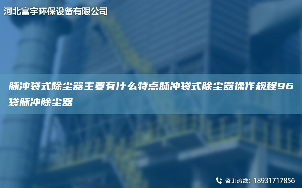 脉冲袋式除尘器主要有什么特点脉冲袋式除尘器操作规程96袋脉冲除尘器