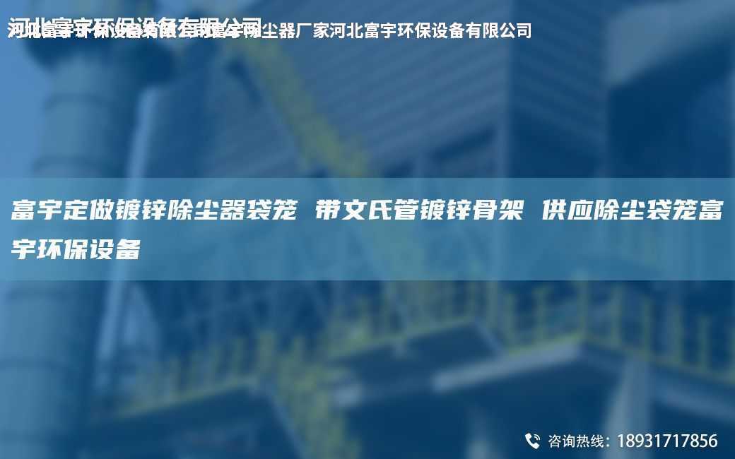 富宇定做镀锌除尘器袋笼 带文氏管镀锌骨架 供应除尘袋笼富宇环保设备