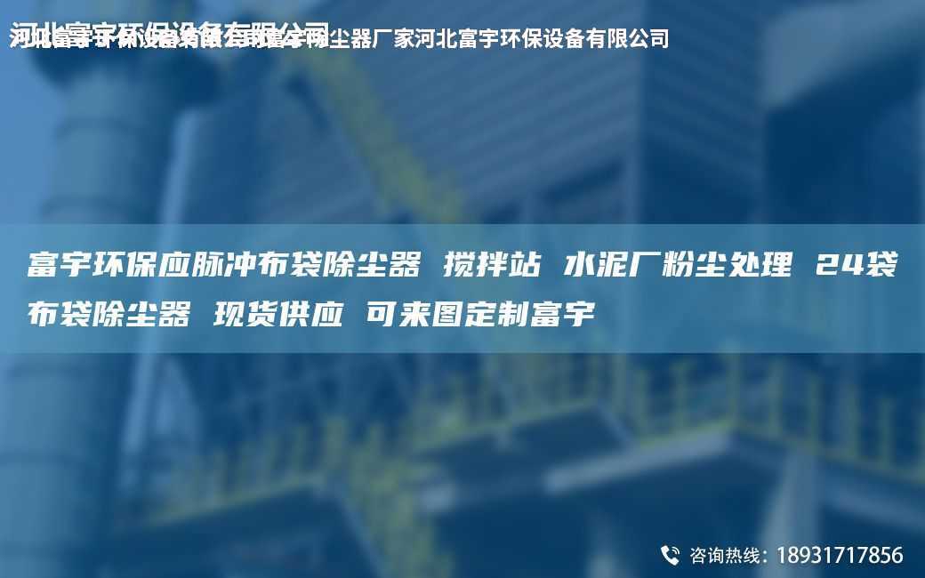 富宇环保应脉冲布袋除尘器 搅拌站 水泥厂粉尘处理 24袋布袋除尘器 现货供应 可来图定制富宇