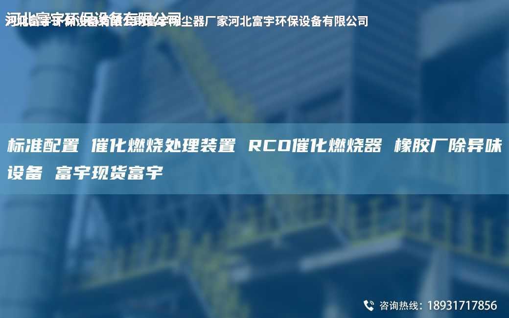 标准配置 催化燃烧处理装置 RCO催化燃烧器 橡胶厂除异味设备 富宇现货富宇