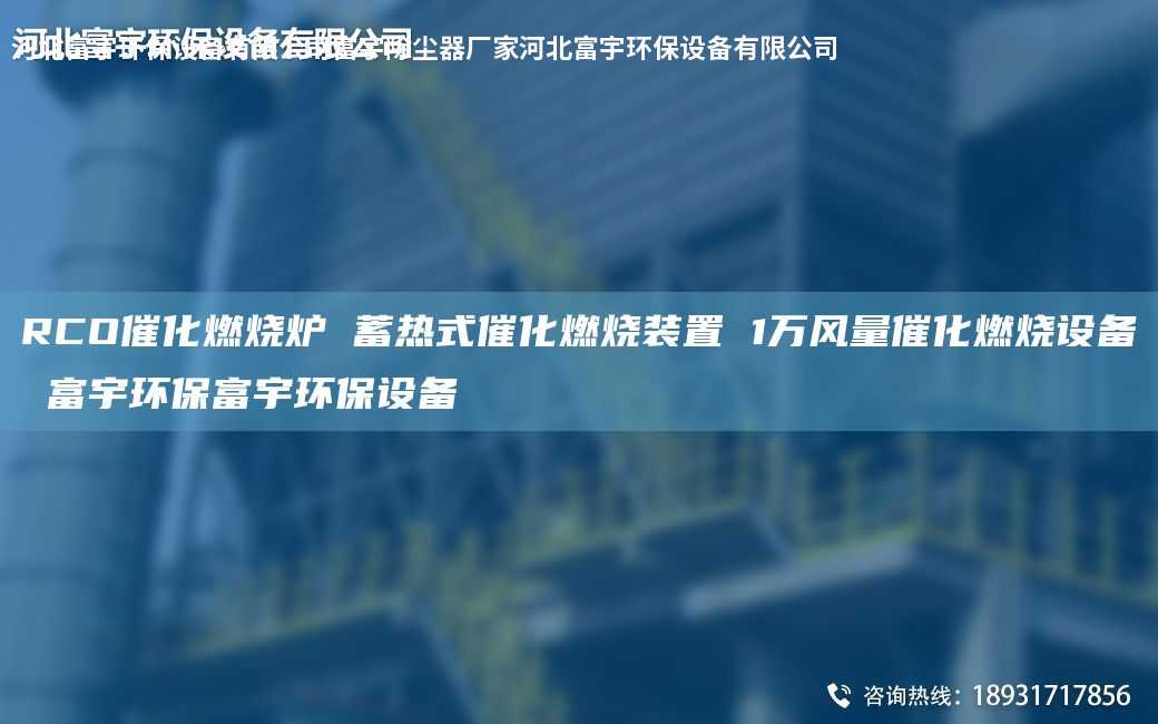 RCO催化燃烧炉 蓄热式催化燃烧装置 1万风量催化燃烧设备 富宇环保富宇环保设备