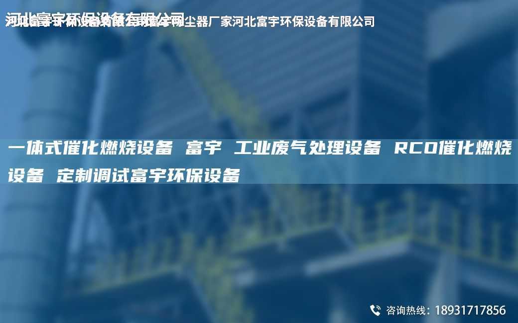 一体式催化燃烧设备 富宇 工业废气处理设备 RCO催化燃烧设备 定制调试富宇环保设备