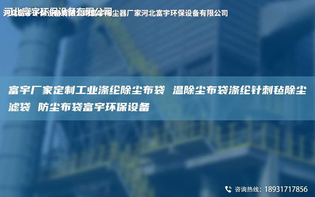 富宇厂家定制工业涤纶除尘布袋 温除尘布袋涤纶针刺毡除尘滤袋 防尘布袋富宇环保设备