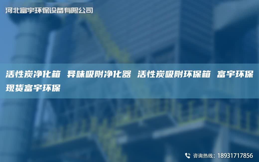 活性炭净化箱 异味吸附净化器 活性炭吸附环保箱 富宇环保现货富宇环保