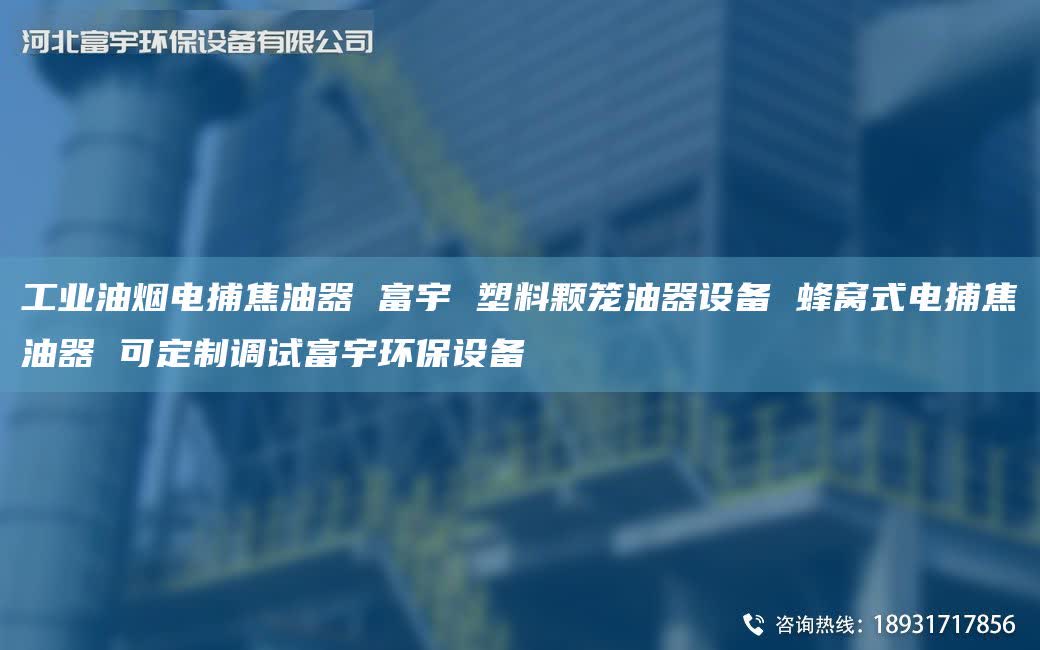 工业油烟电捕焦油器 富宇 塑料颗笼油器设备 蜂窝式电捕焦油器 可定制调试富宇环保设备