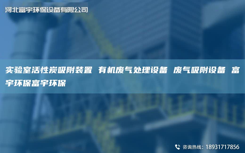 实验室活性炭吸附装置 有机废气处理设备 废气吸附设备 富宇环保富宇环保