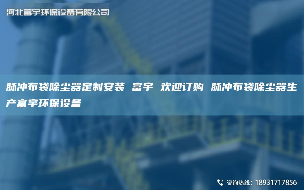 脉冲布袋除尘器定制安装 富宇 欢迎订购 脉冲布袋除尘器生产富宇环保设备