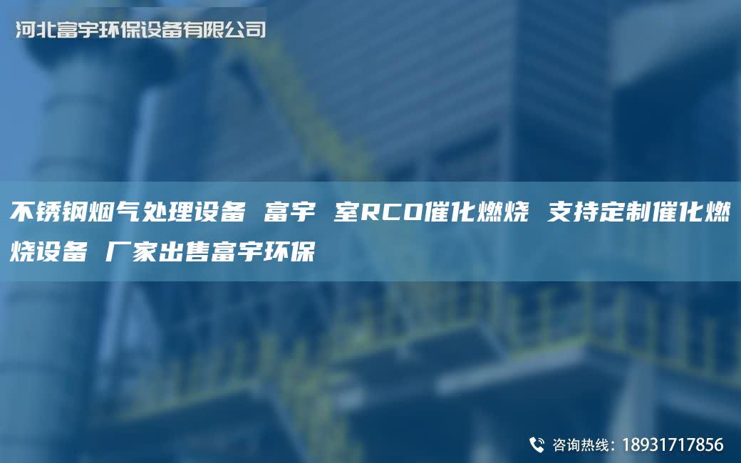 不锈钢烟气处理设备 富宇 室RCO催化燃烧 支持定制催化燃烧设备 厂家出售富宇环保