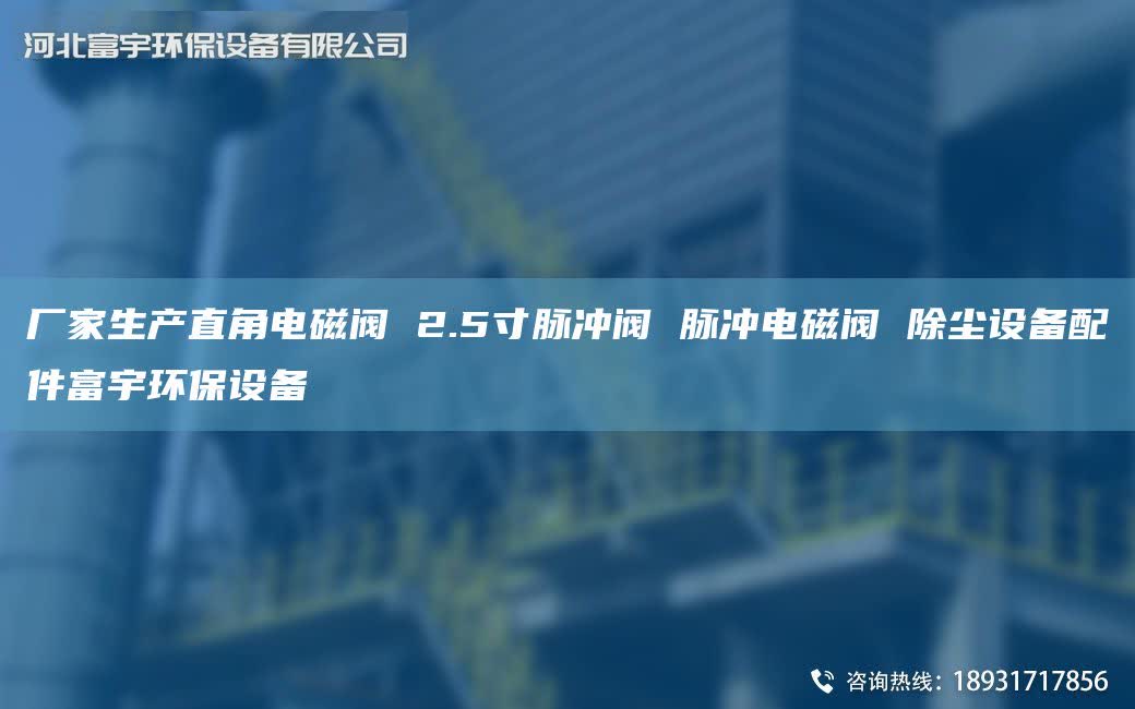 厂家生产直角电磁阀 2.5寸脉冲阀 脉冲电磁阀 除尘设备配件富宇环保设备