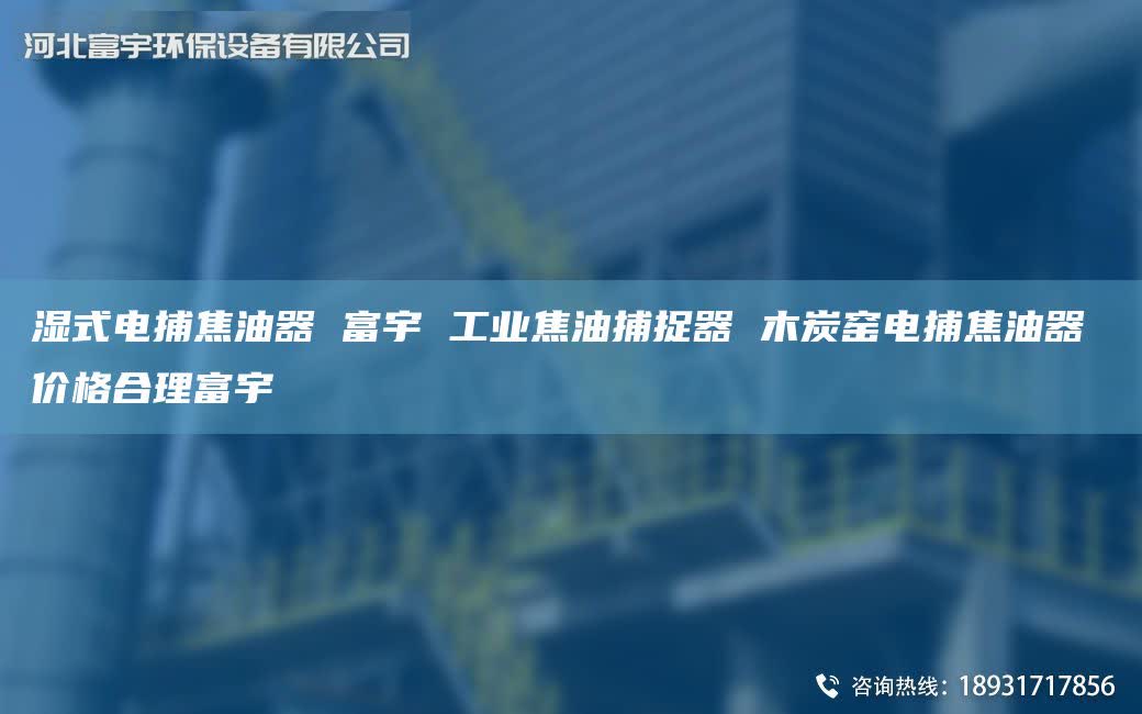 湿式电捕焦油器 富宇 工业焦油捕捉器 木炭窑电捕焦油器 价格合理富宇