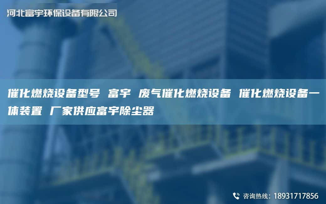 催化燃烧设备型号 富宇 废气催化燃烧设备 催化燃烧设备一体装置 厂家供应富宇除尘器