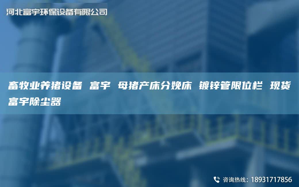 畜牧业养猪设备 富宇 母猪产床分娩床 镀锌管限位栏 现货富宇除尘器