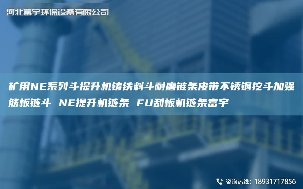 矿用NE系列斗提升机铸铁料斗耐磨链条皮带不锈钢挖斗加强筋板链斗 NE提升机链条 FU刮板机链条富宇
