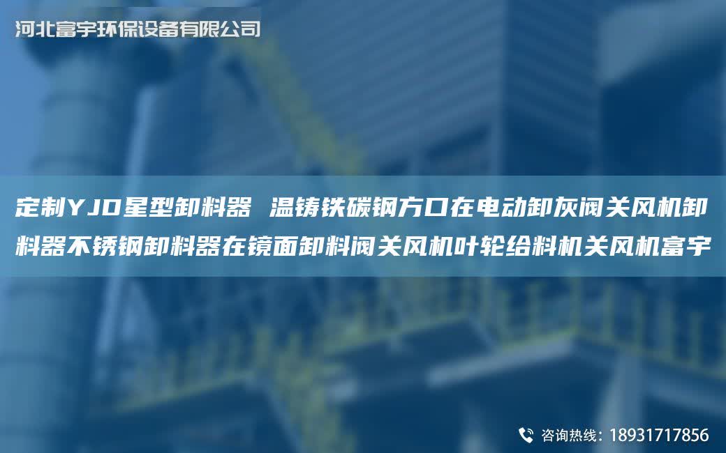 定制YJD星型卸料器 温铸铁碳钢方口在电动卸灰阀关风机卸料器不锈钢卸料器在镜面卸料阀关风机叶轮给料机关风机富宇