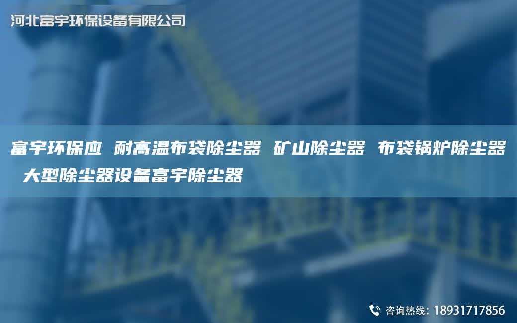 富宇环保应 耐高温布袋除尘器 矿山除尘器 布袋锅炉除尘器 大型除尘器设备富宇除尘器