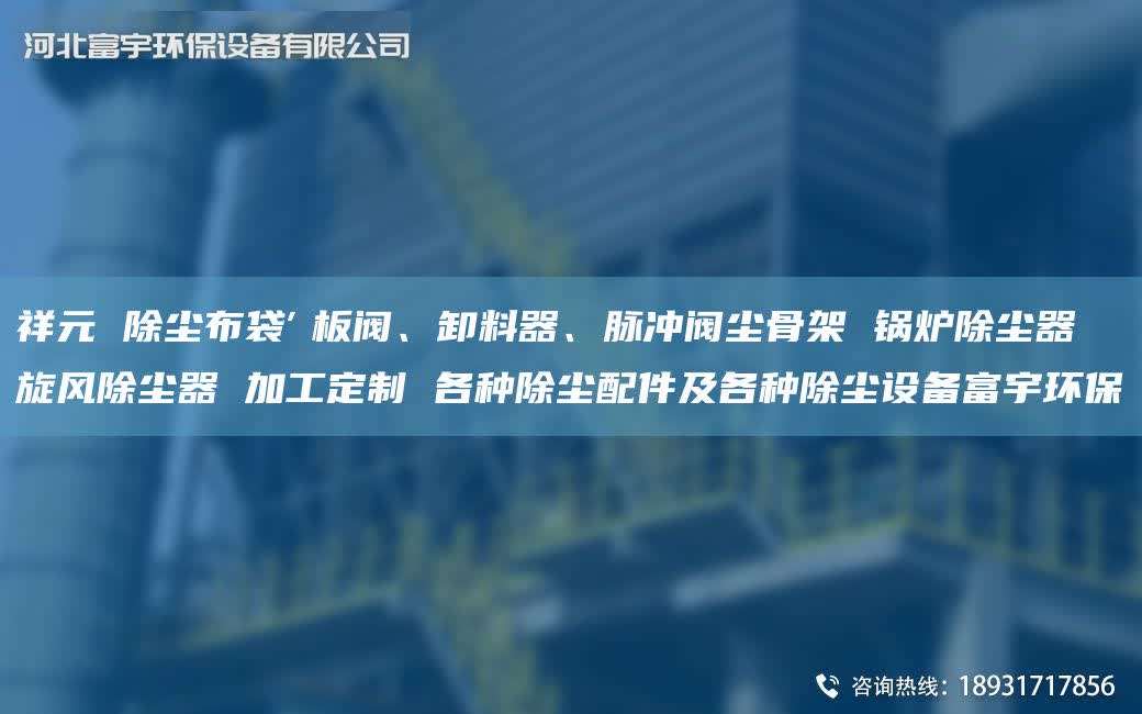 祥元 除尘布袋″板阀、卸料器、脉冲阀尘骨架 锅炉除尘器 旋风除尘器 加工定制 各种除尘配件及各种除尘设备富宇环保