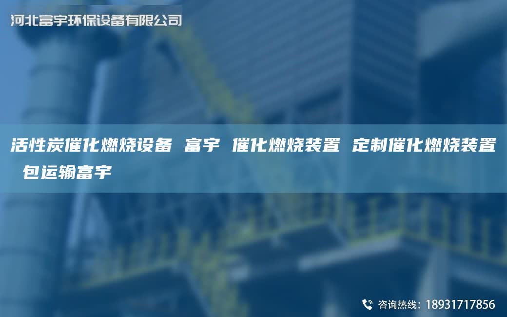 活性炭催化燃烧设备 富宇 催化燃烧装置 定制催化燃烧装置 包运输富宇
