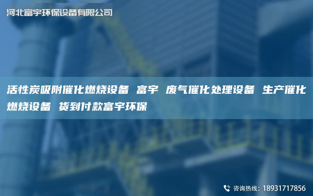 活性炭吸附催化燃烧设备 富宇 废气催化处理设备 生产催化燃烧设备 货到付款富宇环保