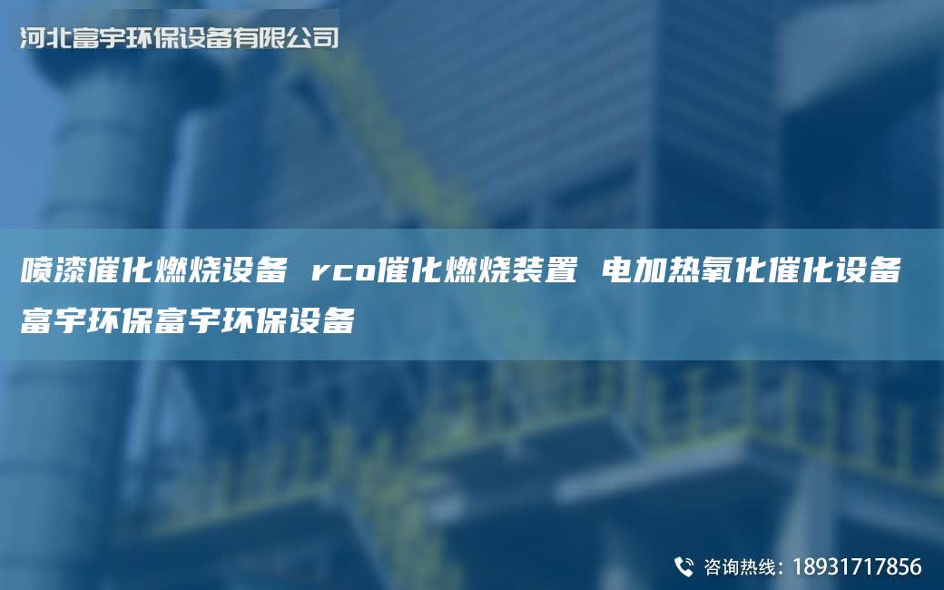 喷漆催化燃烧设备 rco催化燃烧装置 电加热氧化催化设备 富宇环保富宇环保设备