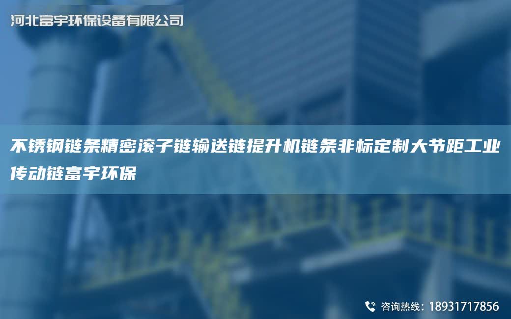 不锈钢链条精密滚子链输送链提升机链条非标定制大节距工业传动链富宇环保
