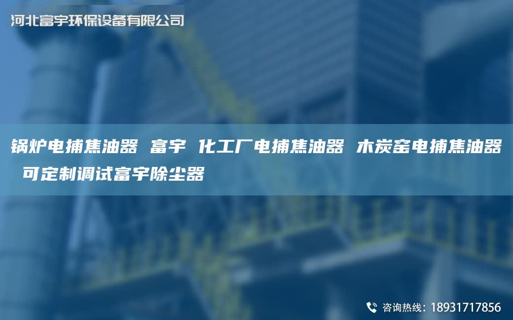 锅炉电捕焦油器 富宇 化工厂电捕焦油器 木炭窑电捕焦油器 可定制调试富宇除尘器